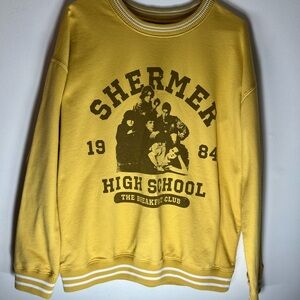 Unbranded Men's Yellow 'Shermer High School' Breakfast Club Graphic Sweatshirt